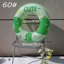 充气恐龙游泳圈，可爱游泳圈，沙滩派对水上玩具 - 綠色 - 查看 12