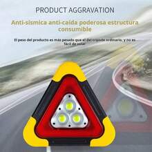 Luz De Emergencia Triángulo proteccion Vial Lámpara Led Cob - A - Ver 6