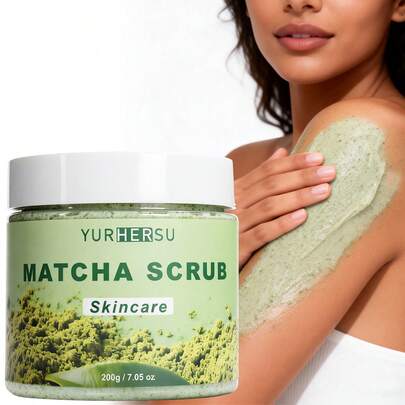 Tẩy da chết Matcha 200g/7.05oz, giàu chiết xuất Matcha, làm sạch sâu và dưỡng ẩm, tẩy tế bào chết nhẹ nhàng với các hạt tẩy mịn, phù hợp với mọi loại da, tẩy da chết toàn thân sảng khoái dùng hàng ngày, dùng được cho cả nam và nữ.