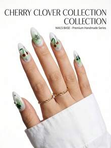 Bộ 24 móng giả hình quả anh đào Nailsbase, kèm 1 gel dán và 1 dũa móng, dụng cụ làm móng chuyên nghiệp, lý tưởng cho các buổi tiệc, hẹn hò, ngày lễ của phái nữ và các bạn gái. - Nhiều màu - Xem 5