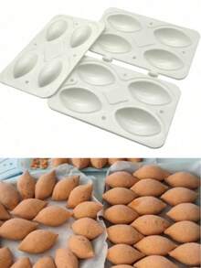 4-Cavity Plastic Meatball Mold 1pc, Manual Kibbeh Maker, Uniform Shape, Kitchen Stuffed Meatball Prep Tool, Mother's Day & Eid Al-Fitr Gift - White - View 8