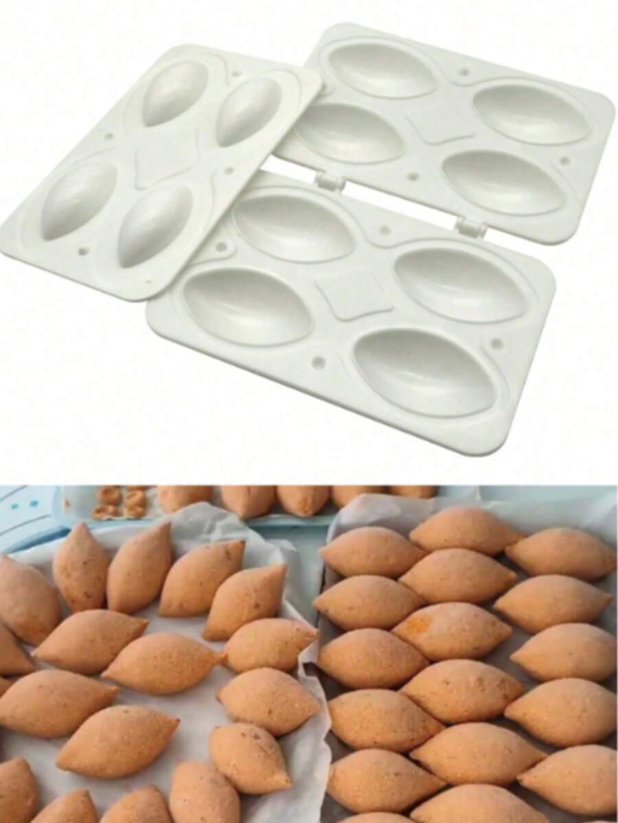 四腔塑料肉丸模具 1 个，手动基布肉丸模具，形状均匀，厨房肉丸制作工具，母亲节和开斋节礼物 - 白色 - 查看 1