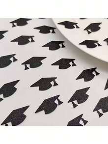 Black Paper Doctor's Cap Graduation Gifts Decorative Paper, Graduation Cap Shaped Confetti, Colorful Graduation Cap Shaped Confetti, Suitable For Graduation Gifts Decoration, Desktop Display And Surprise Celebration - Multicolor - View 6