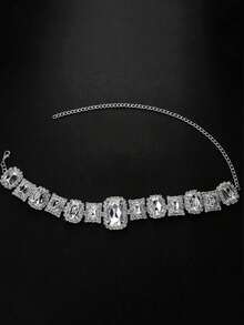 Bộ trang sức gồm bông tai và dây chuyền đính đá lấp lánh thời trang dành cho cô dâu, dự tiệc cưới, tiệc tùng. - Nhiều màu - Xem 10
