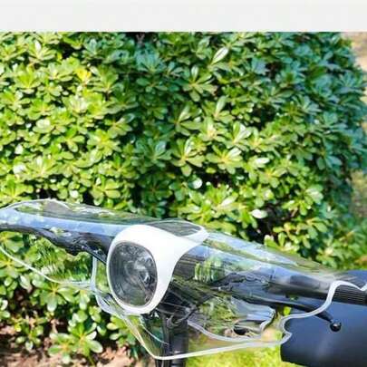 1pc Electric Bike Handlebar Cover, Universal Waterproof Instrument Panel Protective Cover, Outdoor Riding Equipment, Suitable For Most Electric Bicycles, Mopeds And Lightweight Motorcycles, Ideal For Rainy Day Riding, Commuting, Delivery Riders, Outdoor Riding And Vehicle Protection, Electric Bike Rain Cover, Ideal Gift For Cycling Enthusiasts