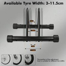 Adjustable Bike Bicycle Parking Floor Rack Stand - Black - View 4