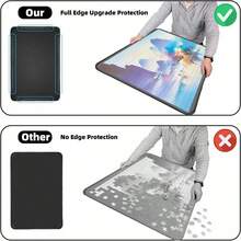 Jigsaw Puzzle Board 1000 Pieces Storage With 6 Sorting Trays & Cover - Green - View 4