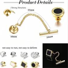 8 PCS Tacks For Men Regular Ties Necktie Golden Pins With Chain For Wedding Business Anniversary,Easy To Wear And Reusable, Can Be Used As A Birthday Gift Or Graduation Gift - 8 PCS - View 6
