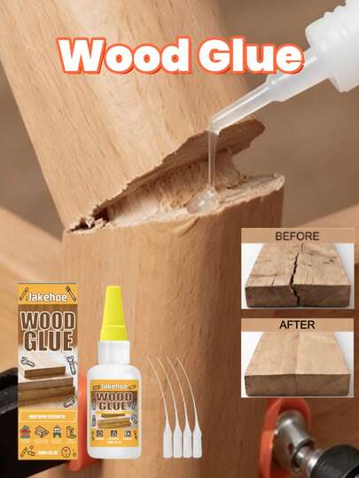 jakehoe Wood Glue For Home Use, Strong Adhesive Specially For Wood, Wood Repair Glue, Bonding Wood Boards, Planks, Repairing Cracked Floors, Solid Wood Furniture, Tables And Chairs