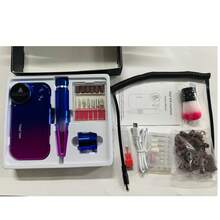 duofu Lixadeira de unhas elétrica portátil de alta velocidade, kit de manicure recarregável com caneta polidora, inclui 12 cabeças de lixamento, 1 escova e 56 anéis de lixa, conjunto profissional para polimento e remoção de calosidades, lixadeira de unhas dos pés, equipamento para polimento de unhas, acessórios para pedicure, adequado para salões de unhas acrílicas e uso doméstico. - Multicolorido - Ver 12