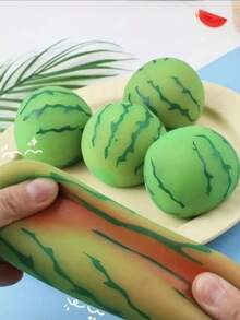 Watermelon Stress Ball, Beach Water Game Ball, Squeeze Toy For Teens And Adults, Realistic Fruit Fidget Toy For Pressure Relief And Decompression - Multicolor - View 2