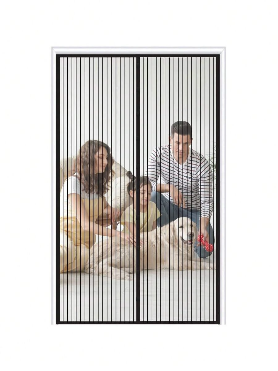 Magnetic Self-Adhesive Mosquito Net Door, Fully Magnetic Automatic Closing Mesh Window Screen, Pet-Friendly Non-Scratch, Hands-Free Entry, Summer Insect-Proof Breathable Partition Curtain - 1-piece Door Curtain - View 1
