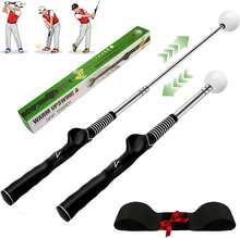 MJDYTYT Retractable Golf Swing Trainer With Arm Band - Click Stick Golf Training Aid, Right\/Left -Handed Golf Swing Practice Stick For Chipping &Amp; Hitting, Portable Indoor Outdoor Golf Practice Stick - Huấn luyện viên kỹ thuật đánh golf cho người thuận tay trái - Xem 2