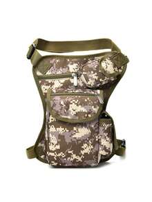 Punk Retro PU Waist Bag Casual Small Square Hip Packs For Crossbody Cross Multi-Function Outdoor Leg Phone Pouch - Multicolor - View 7