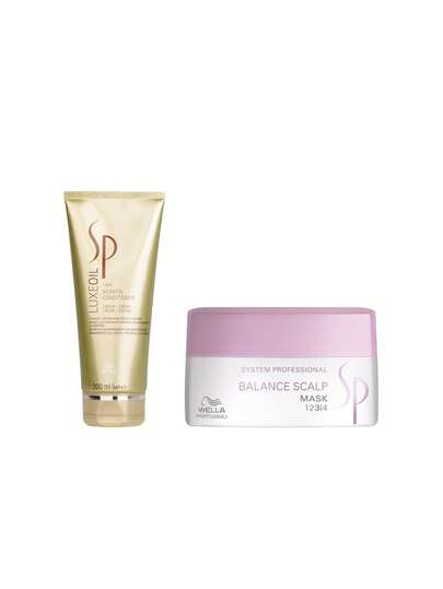 Wella [Bundle] SP System Professional Luxe Oil Keratin Conditioner 200 Ml + Balance Scalp Mask 200 Ml