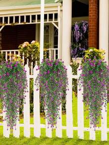 4pcs Artificial Flowers For DIY Decoration, Suitable For Home Hallway, Garden, Patio, Dining Table, Living Room And Other Occasions Like Wedding Party. Simulated Plant Floral Decor, Year-Round Home Decoration - Multicolor - View 1