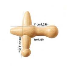 1 dụng cụ bấm huyệt bằng gỗ, dụng cụ massage Gua Sha hình máy bay bằng gỗ cao su, giúp giảm đau nhức và thư giãn cơ bắp, dụng cụ massage bằng gỗ nguyên khối cầm tay tiện dụng. - A - Xem 3