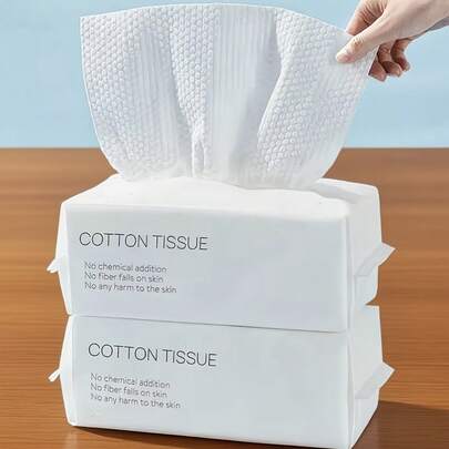 50片装一次性洁面湿巾，一次性使用面巾，卸妆清洁巾，便携式毛巾，适用于居家、旅行、户外、运动健身清洁