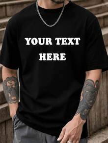 Camiseta Blanca Personalizada para Hombre con Texto Personalizado, Ingrese su Propio Texto/Nombre/Mensaje/Frasi Divertida/Bendiciones, Camiseta Blanca, para Vacaciones, Aniversario, Ropa par - Blanco - Ver 10