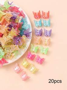60pcs Cute Mini Colorful Butterfly Hair Clips, Suitable For Girls, Mother's Day Gift - Multicolor - View 10