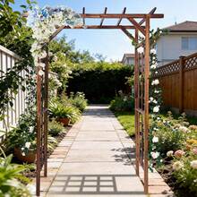 Arches, Arbours, Pergolas, & Bridges - Flat Top, Dark Brown - View 1