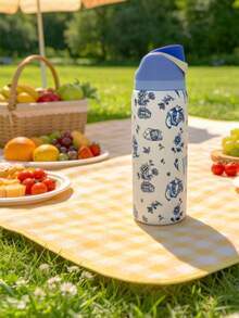 O-Wa-La Blue Cat Water Bottle 32oz, 945ML, With Straw, Heat Preservation Time More Than 24 Hours, Cold And Hot Water Can Be Insulated, Can Make Coffee, Frozen Drinks, Exquisite Workmanship, Suitable For Camping, Work, Indoor And Outdoor Use. - 寶藍色 - 查看 2
