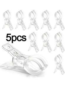 1/5/10pcs Transparent Plastic Balloon Arch Clips, Suitable For Balloon Arch Kits, Birthday Decorations, Crafts, Photography Studio, Craft Supplies (Transparent) - Multicolor - View 11