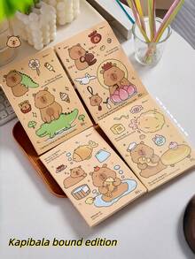 Bộ 4 cuốn sổ tay lò xo hình chuột lang nước hoạt hình, sổ tay kẻ dòng khổ A5, văn phòng phẩm chất lượng cao, bán sỉ. - Hình chữ nhật - Xem 12