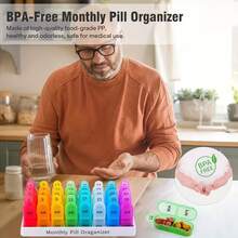 30天药盒，可收纳每日两次用药、每月维生素、鱼油和营养补充剂 - 查看 13