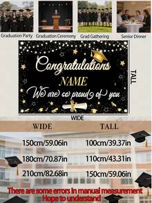 1pc Customizable 2026 Personalized Graduation Party Special Custom Name Banner, Durable Fabric Suitable For Photography Background, Back To School - Multicolor - View 8