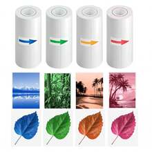 Rolă de hârtie foto termică color, hârtie foto antiaderentă, hârtie termică color de 57 mm, compatibilă cu majoritatea imprimantelor foto portabile cu imprimare instantanee - Vizualizare 2