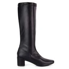 Women's Over-The-Knee Boot With Square Toe, Medium Heel, High Shaft, , Blogger-Friendly, Comfortable For Winter - 黑色 - 查看 3