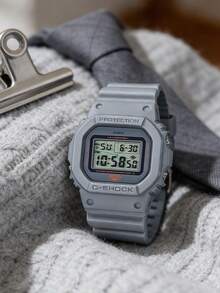 卡西欧 G-Shock DW-5600MNT-8PR 男士运动手表 - 灰色表壳 - 灰色 - 查看 1