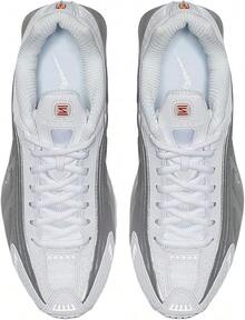 Nike Giày thể thao nam Shox R4 Series thoáng khí thấm hút mồ hôi đàn hồi tốt nhanh khô màu trắng xám thể thao hàng ngày HQ1988-101 - Trắng/Xám - Xem 4