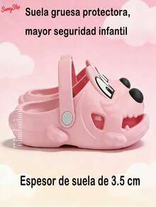 Zuecos de Verano para Niños 2-6 Años Unisex Suaves Resistentes sin Rozaduras Protección de Dedos Antideslizantes Calzado Perfecto para Parque Hogar Piscina y Actividades al Aire Libre - Rosa - Ver 6