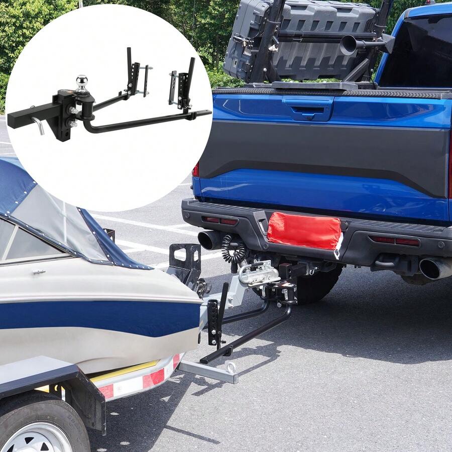 Weight Distribution Hitch, 1,500 Lbs Weight Distributing Hitches Kit With Sway Control For Trailer, 2-In Solid Steel Shank, 2-5/16 In Alloy Steel Ball, Powder Coated Load Leveling Hitch, Black - 1,500 Lbs - View 1