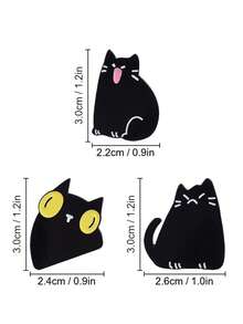 1 chiếc ghim cài áo hình mèo đen dễ thương bằng men, ghim cài áo hình động vật ngộ nghĩnh, huy hiệu cài áo thời trang, ghim cài ba lô, quần áo, trang sức, túi xách, quà tặng tốt nghiệp không thể bỏ lỡ. - Nhiều màu - Xem 4