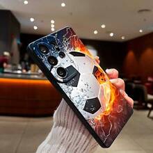 1 chiếc ốp lưng điện thoại TPU mềm chống sốc họa tiết mắt thiên thần hình quả bóng đá mới, tương thích với iPhone 17/11, 16 Pro Max, 16 Pro, 16, 15 Pro Max, 14 Pro Max / Galaxy S25 Series, A16 / Honor X6A, X7B, X8B / 13C, Note 13 - màu đen - Xem 4