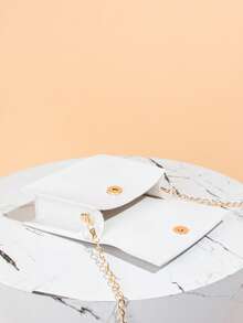 Crocodile Embossed Fashionable Versatile Minimalist Chain Handbag, Suitable For Daily Commute, Travel, Shopping - White - View 6