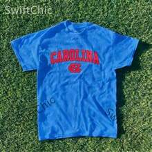 2026 Summer New Printed Short Sleeve Tops, Vintage Gators Shirt, Carolina Team Shirt, Sports Teams Collection, Team Pattern Series Tops, Gift For Fans, Available In All Sizes-Unisex Summer Casual Vintage Cotton Printed T-Shirts For Couples-L48 - Xanh 2 - Xem 12