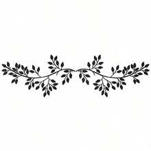 Wall Hanging Decor 2 Pieces Metal Tree Leaf Wall Decor Vine Olive Branch Leaf Wall Art Wrought Iron Scroll Sculptures Above The Bed Living Room Outdoor Decoration Classic Style Black - Classic Style - 查看 7