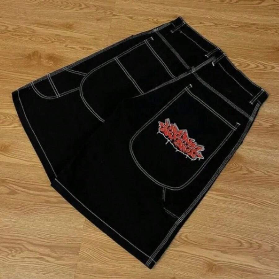 2026 Summer Short Pants High Waist Jeans Hole Shorts Women Stretch Distressed Washed Diamonds Streetwear Straight Denims - Black - View 1