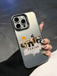 1 Creative Cool City Map Pattern Phone Case, IMD Shockproof Non-Slip Phone Protective Cover, Compatible With IPhone 16/11/13/15/15 Plus/15 Pro/15 Pro Max/12/14 Pro Max/11 Pro Max/12 Pro/12 Pro Max/13 Pro/13 Pro Max/14 Pro/14 Plus Compatible With Galaxy/ - Grey - View 3