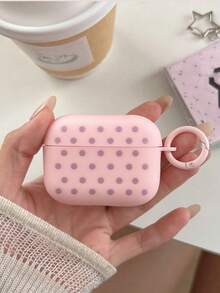韩版极简波点耳机保护套，兼容苹果Pro 3/Pro 2/Pro 4/3/2，时尚女士耳机保护套，极简耳机保护套，苹果耳机保护套，苹果耳机套 - 黑色 - 查看 19