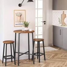 Bar & Serving Carts - 65H cm + Rustic Brown + Black + 2 - View 6