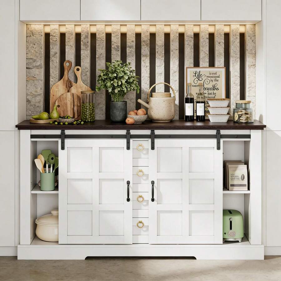 Buffets & Sideboards - White + MDF-3 - View 1