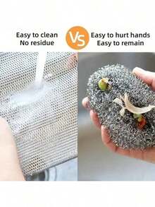 30 chiếc/Khăn lau chùi đa năng Magic Beauty, khăn lau chén bát dày hai mặt có lưới kim loại, dụng cụ vệ sinh nhà bếp, chậu rửa bát. - Nhiều màu - Xem 6