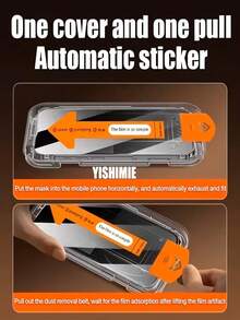 2pcs Anti-Peeping Privacy Screen Protector, Compatible With IPhone 17e/17 Pro Max/16 Pro Max/15 Pro Max/14 Pro Max/13 Pro Max/12 Pro Max/17 Pro/16 Pro/15 Pro/14 Pro/17 Air/16/15/14/13/12/11 And Other Series - Black - View 3