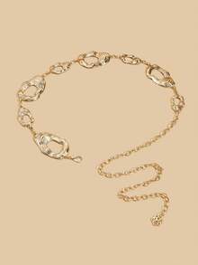 1 chiếc thắt lưng/dây chuyền phong cách Boho, phụ kiện eo mạ vàng rỗng cho bé gái, phù hợp với váy, áo len, quần, tuyệt vời cho các bữa tiệc, lễ hội, Giáng sinh, quà tặng sinh nhật. - Vàng - Xem 3