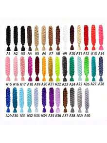 Women's Xpression Crochet Braided Hair, Large Braided Hair Kanekalon Synthetic Braiding Hair Extension, Suitable For Daily Wear - Multicolor - View 7